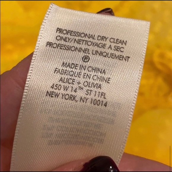 Alice + Olivia Julius oversized ruffle tunic top in yellow size S - Picture 15 of 16